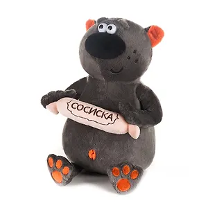 Игрушка мягкая, MaxiToys, Котофей & Sosiska, 24см