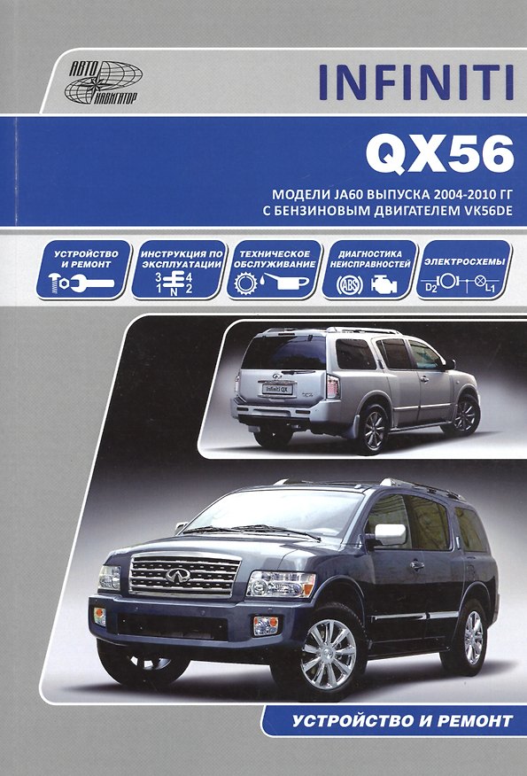 Книга Infiniti QX56 Мод. JA60 вып. 2004-2010 гг. с бенз. двигат. VK56DE (м) () — 1
