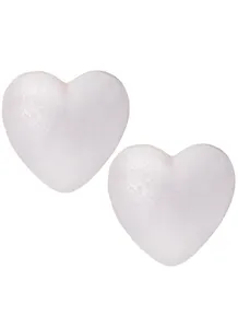 Пенопластовые заготовки для творчества Сердечки (S-2756) (10 см) (2 шт) (упаковка)