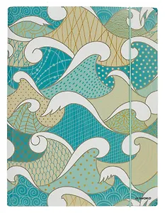 Папка на резинке А4 "Волны", пластик