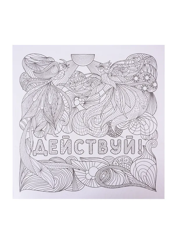 Книга РАСКРАСКА-АНТИСТРЕСС 245х245. ВДОХНОВЛЯЮЩИЕ ФРАЗЫ () — 5