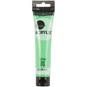 Акриловая краска «Simply», зелёный лиственный, 75 мл