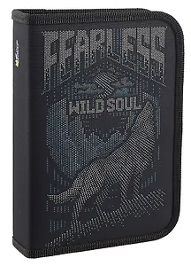 Пенал 1 отделение "Дикий" 20*14 см, молния