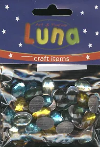 Набор для творчества LUNA Стразы овальные 14мм 58шт
