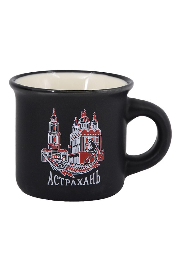 Кружка маленькая черная Астрахань (фарфор) (065-9-M-82-BL) 3133917 — 1