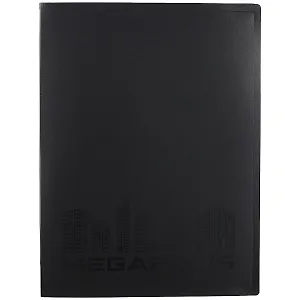 Папка 20ф А4 "MEGAPOLIS" пластик, черный, Erich Krause