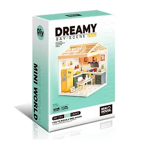 8005 Конструктор интерьерный для детского творчества – сборный домик Fairy Care «Роскошная Кухня», количество деталей - 126 (материалы: пластик, металл, картон), со световыми эффектами (подсветка инте