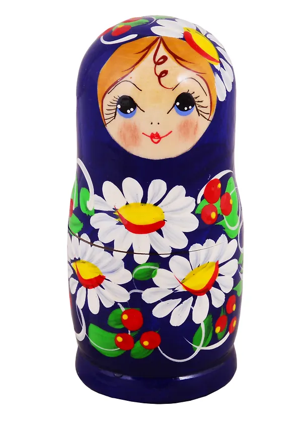 Матрешка 3 в 1 (Цветы, Эскиз 02, Ромашки) (М03110302) 2723819 — 1