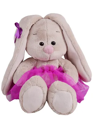 Мягкая игрушка Зайка Ми в пурпурной юбочке фонарик (15 см) (SidX-244) 2648452