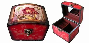 Шкатулка для украшений с зеркалом, 14х10х12 см (29115) 2394037