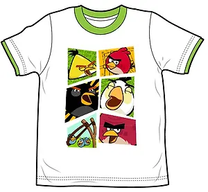 Angry Birds Футболка для мальчиков SMILE (7-8 лет, Белый) (TSB79-WHT-AB)