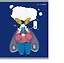 Тетрадь 24л кл. "Привет, я Моль!" мел.картон, офсет 60г/м2, поля, ассорти — 3070073 — 3