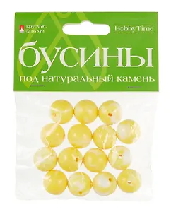 Набор для творчества, HOBBY TIME, Бусины круглые под натуральный камень, Ø 16мм, 6цв. 2-581/03