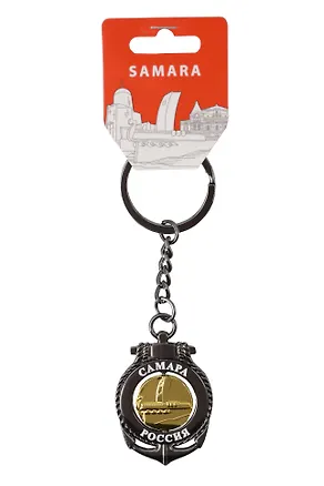 Брелок-якорь черный Стелла Ладья,Герб (металл) (Самара) (121CHB-7-55-1-55-3G) 3133990