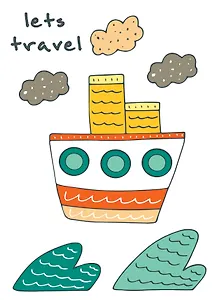 Блокнот для записей "Lets tr  el" ( 6)