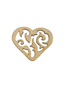 Сердце-27 резное (141227) (Фигурка для декупажа) (дерево)
