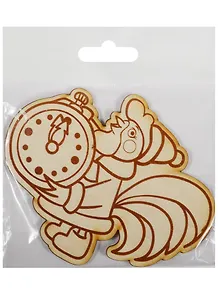 Фигурка для декупажа Фигурка с магнитом Петушок-18 с зап.конт. (136х106х3) (162705-K) (игрушка из дерева) (Полноцвет)