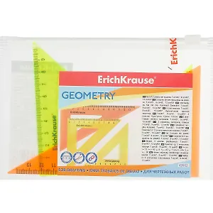 Угольники 03шт "Neon" 7см/45 гр. - желт., 9см/45 гр. - желт., 13см/60гр - оранж., ERICH KRAUSE