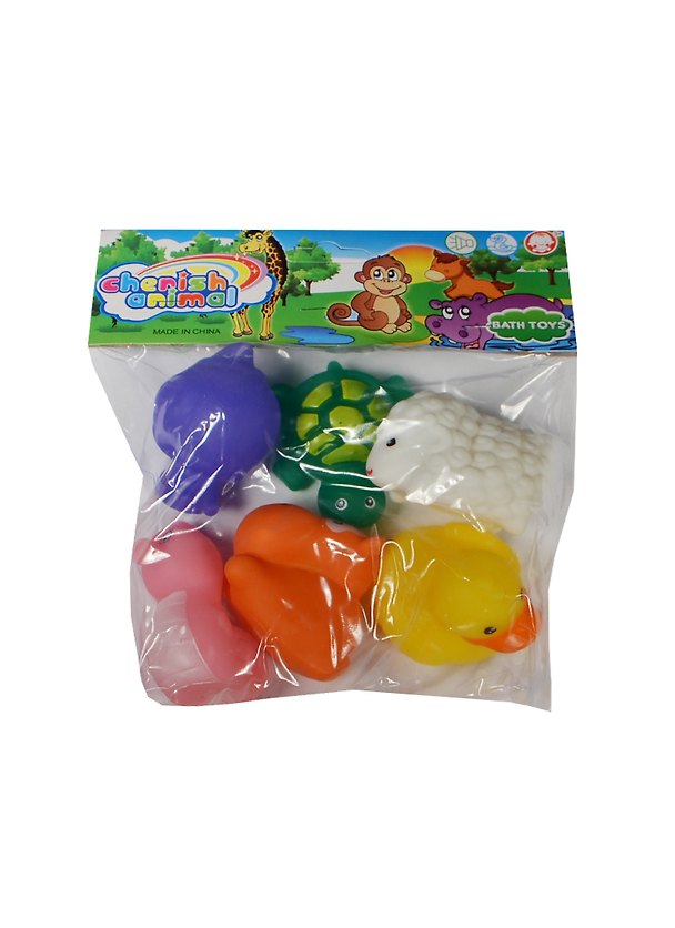 Игровой набор для купания «Резиновые животные», 6 штук 2452840 — 1