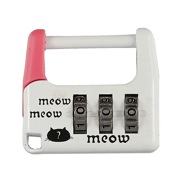 Замочек кодовый Happy cat (металл) (блистер) (12-22713-SM-156) 2646093 — 1