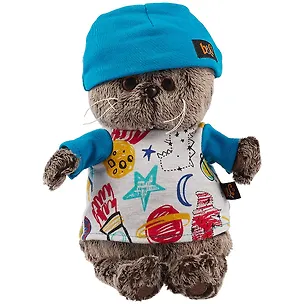 Игрушка мягкая Budi Basa, Басик в футболке космос и в шапочке 2748886