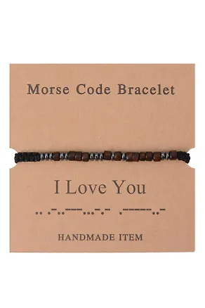 Браслет Морзе I Love You (12-202509-BR-ZJ4322) 3135437