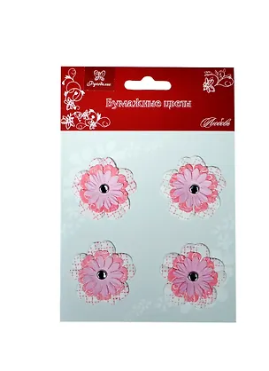 Бумажные цветы для ручн. творч. Любовь (L1811) (4шт) (Рукоделие) (упаковка) 2393756