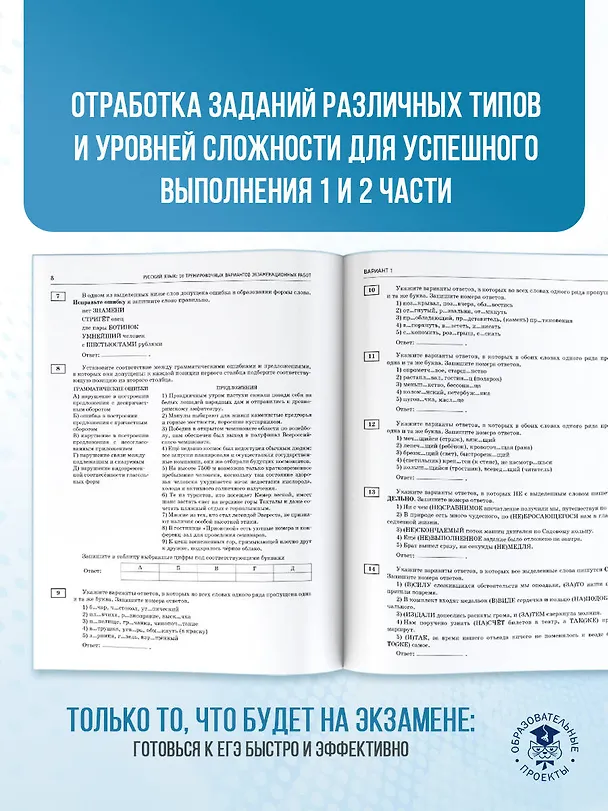 Книга ЕГЭ-2026. Русский язык. 10 тренировочных вариантов экзаменационных работ для подготовки к ЕГЭ (Елена Симакова) — 8