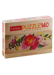Пазл HATBER 140 элементов 160х450мм Панорама -Цветы для души