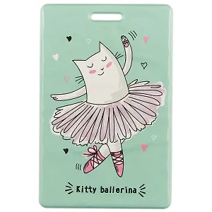 Чехол для карточек Kitty ballerina зеленый (ДК2017-130)