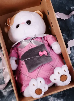 Игрушка мягкая Budi Basa, Ли-Ли в розовом платье с серой сумочкой (В1) LK27-007 2585759