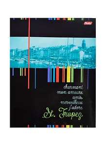 Тетрадь в клетку Hatber, "Лазурный берег", 96 листов, в ассортименте