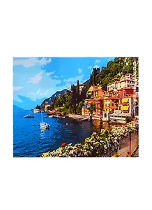 Картина по номерам  Городок на озере Комо Италия, 40*50 см.