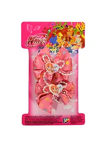 Набор 2 заколки для волос Winx с бусинками (21507) (ярко-розовые) (упаковка)