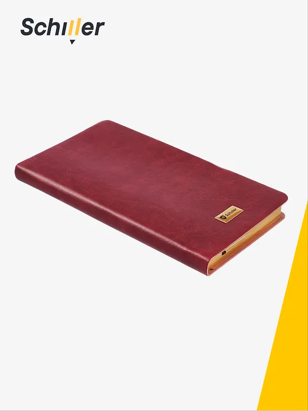 Записная книжка А6+, 96 листов в линейку/нелинованная, бордо, Schiller 3110793 — 2
