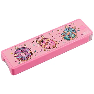 Пенал школьный "Когри пончики" 20*5,5*2,2 см, пластмассовый
