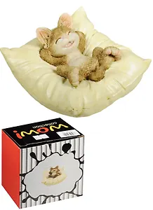 Фигурка Котик на подушке (10х10х6) (450-523)