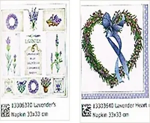 Наб. салф. для декупажа Лавандовые этикетки/Лавандовое сердце (6320/3640) (2шт)