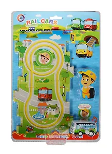 Набор Заводная машинка и трек Railcars (2827D) (3+) (блистер)