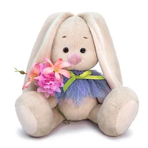 Мягкая игрушка Зайка Ми с весенним букетом (15 см) 2928360