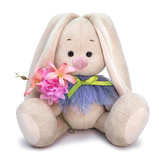 Мягкая игрушка Зайка Ми с весенним букетом (15 см) 2928360 — 1