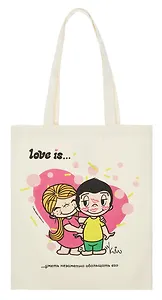 Сумка-шоппер Love is  Уметь незаметно обольщать его (43х34) (текстиль) (АКС-3112)