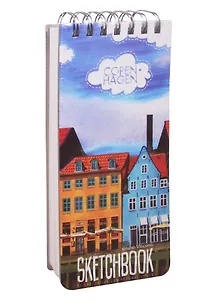 Скетчбук 105*220 50л "BV" бел.внутр.блок., 200г/м2, спираль, ассорти, Bruno Visconti