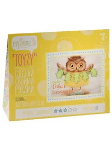 Набор для творчества MySweeBe TOYZY "Картина из шерсти Сова с елочками"