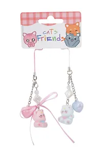 Брелоки парные Котики-пушистики (ПВХ) (3см) (12-4305-202509-NI-39)