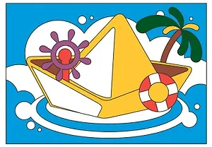 Набор для творчества. Картина по номерам "Жёлтый кораблик"