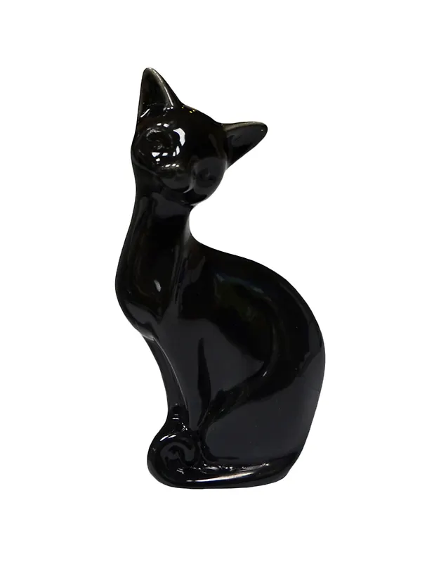 Фигурка Кошка черная (13см) (керамика) (390-457) 2440460 — 1