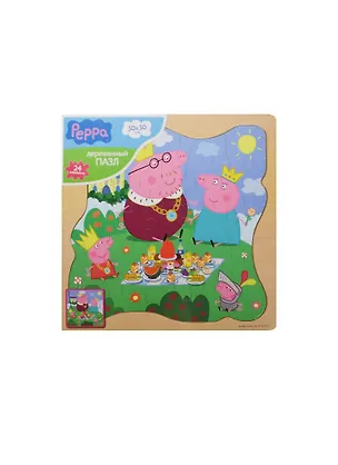 РОСМЭН Peppa Игровой набор Пазл 30*30 "Королевская семья" дерев. 25123 2454981