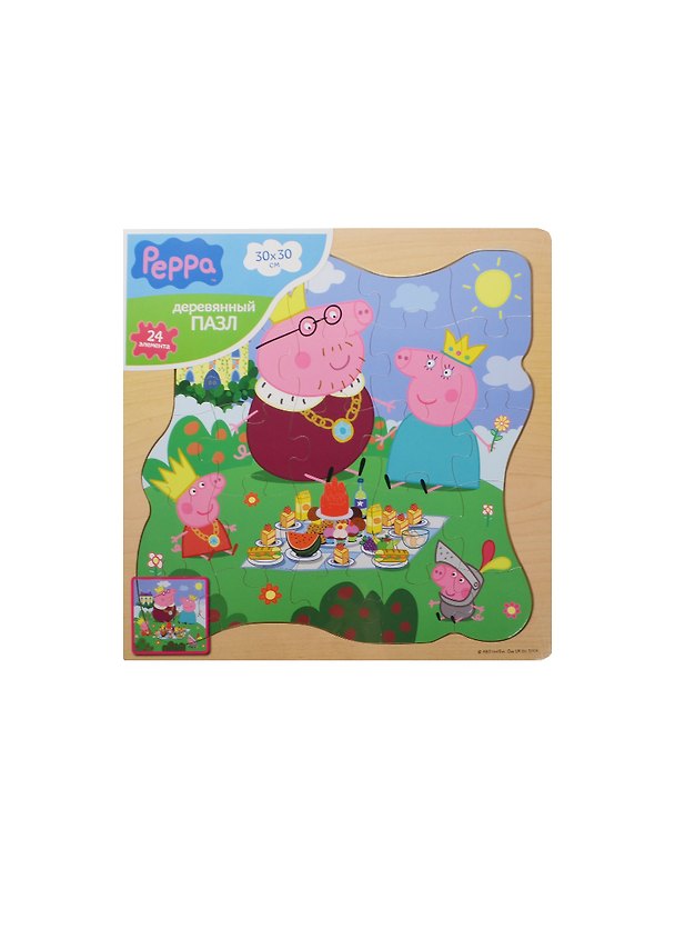 РОСМЭН Peppa Игровой набор Пазл 30*30 "Королевская семья" дерев. 25123 2454981 — 1