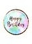 Набор бумажных тарелок Happy birthday космос с золотом (24см) (6шт) — 2820125 — 1